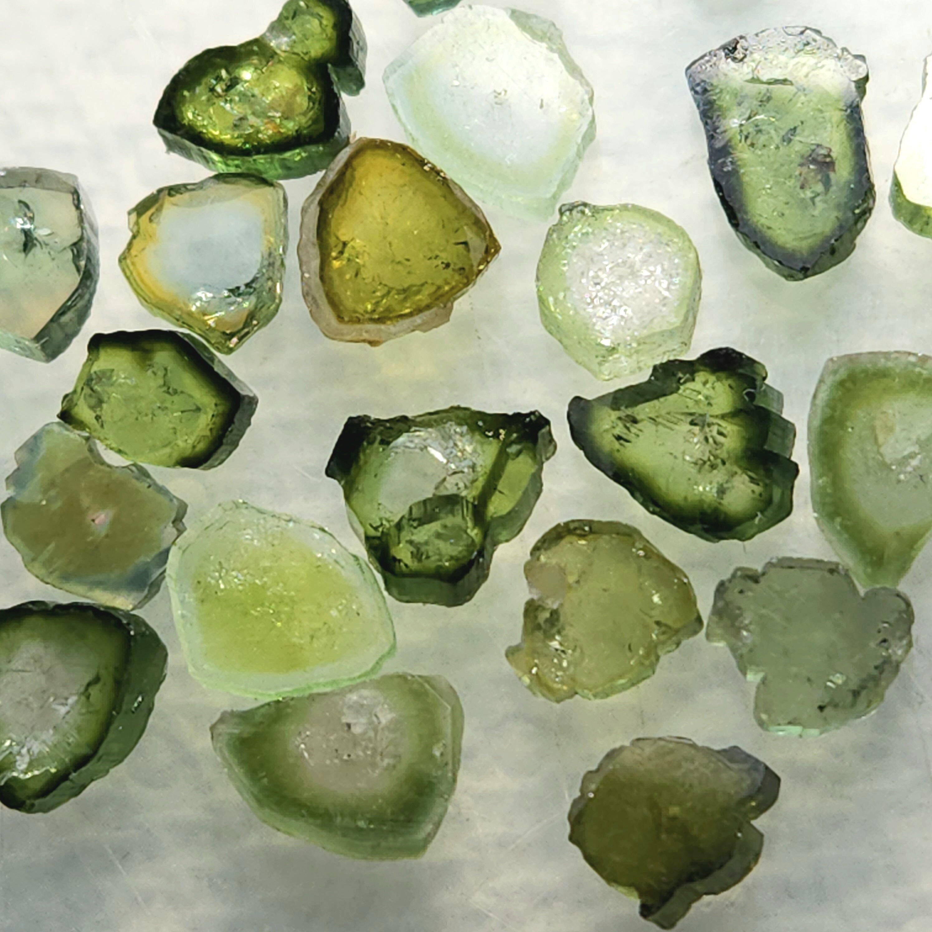Polished Green Tourmaline Crystal Slice: Brazilian Tourmaline Specimen