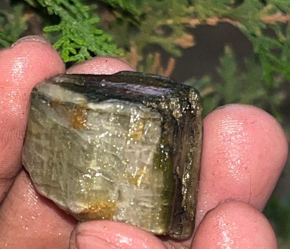 Green Tourmaline Stone, Rough Green Tourmuline Crystal Raw Green Tourmuline In Matrix _ Green  Tourmaline Raw Healing Crystal  200crt