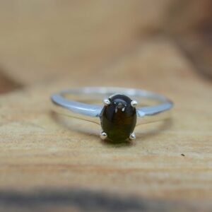 Green Tourmaline 925 Sterling Silver Gemstone Jewelry Ring Green Tourmaline 925 Sterling Silver Gemstone Jewelry Ring