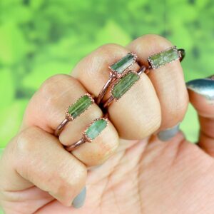 Green Tourmaline Gemstone Handmade Ring | Stackable Ring | Statement Ring | Engagement Ring | Stackable Ring | Rings For Women | Boho Ring Green Tourmaline Gemstone Handmade Ring | Stackable Ring | Statement Ring | Engagement Ring | Stackable Ring | Rings For Women | Boho Ring
