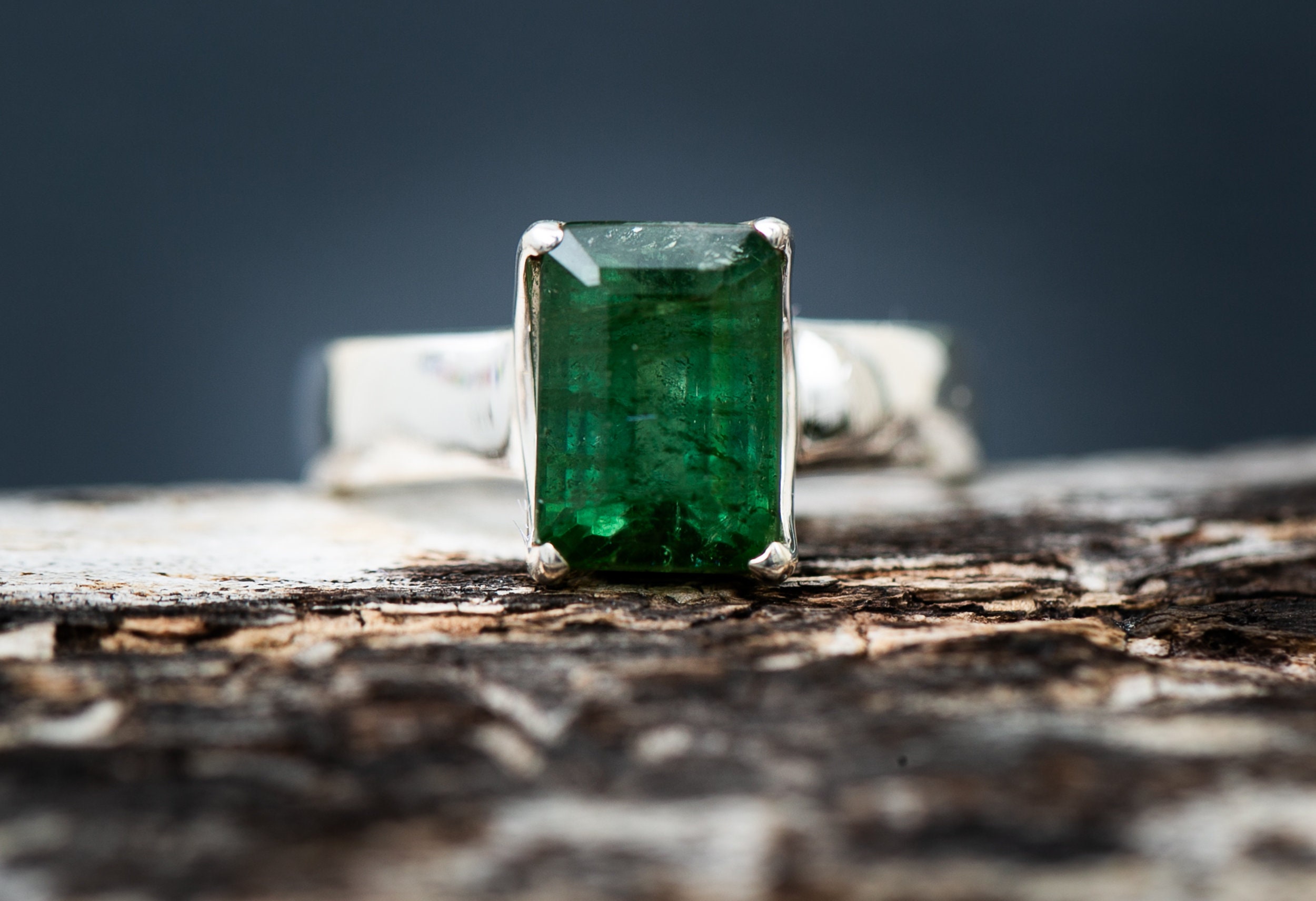 Green Tourmaline Ring - Natural Gemstone, Size 8 Green Tourmaline Ring - Natural Gemstone, Size 8