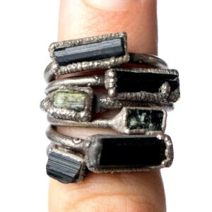 Raw Tourmaline Ring | Green Tourmaline Crystal Ring | Electroformed Tourmaline Ring | Raw Stone Ring | Raw Tourmaline Jewelry Raw Tourmaline Ring | Green Tourmaline Crystal Ring | Electroformed Tourmaline Ring | Raw Stone Ring | Raw Tourmaline Jewelry