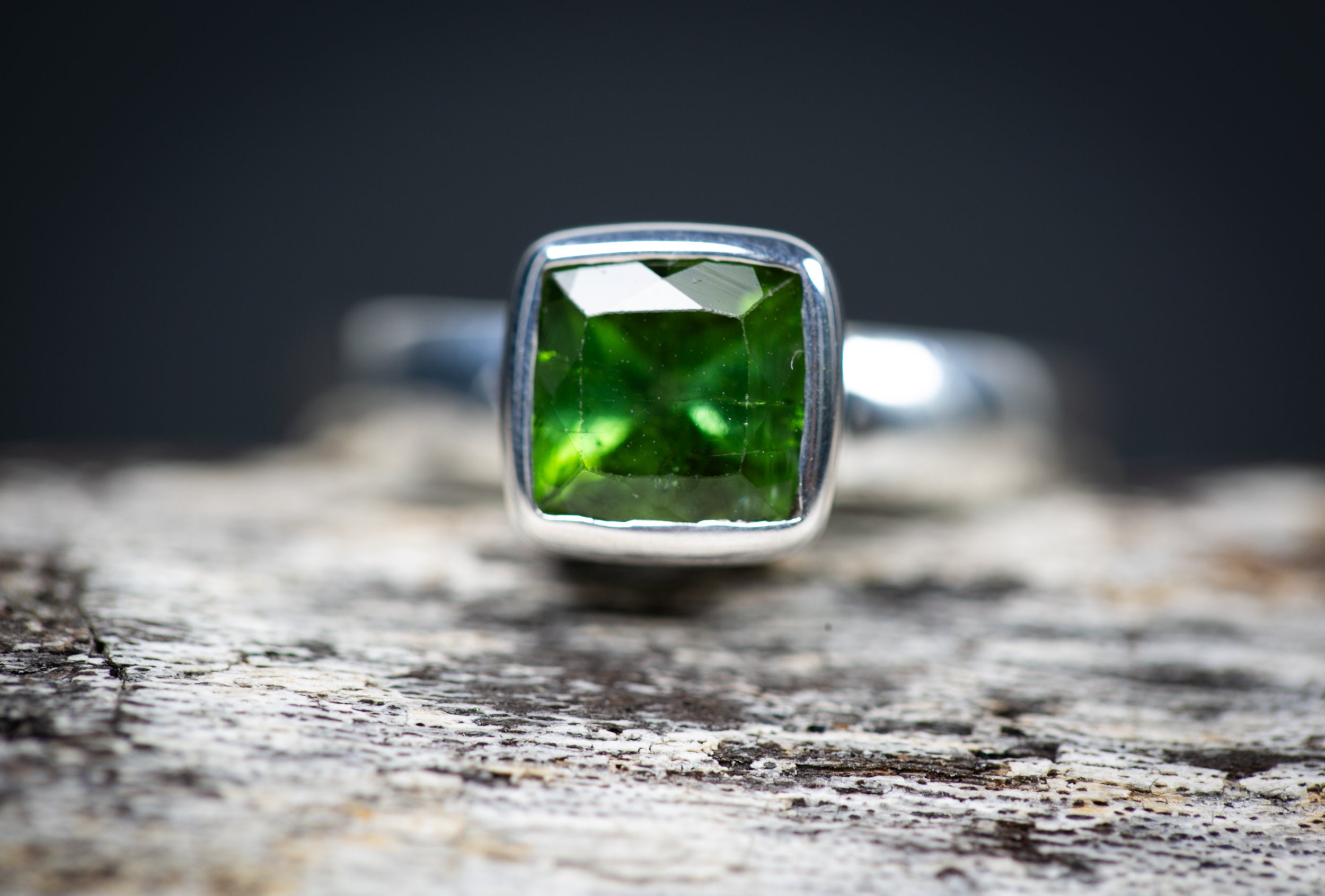 Green Tourmaline Ring, Size 7, Natural Gemstone Green Tourmaline Ring, Size 7, Natural Gemstone