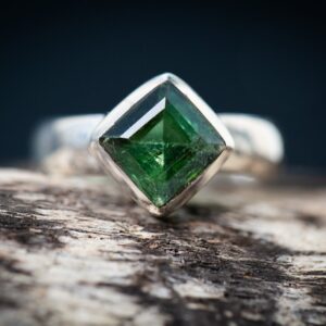 Green Tourmaline Ring, Size 7, Natural Gemstone Green Tourmaline Ring, Size 7, Natural Gemstone