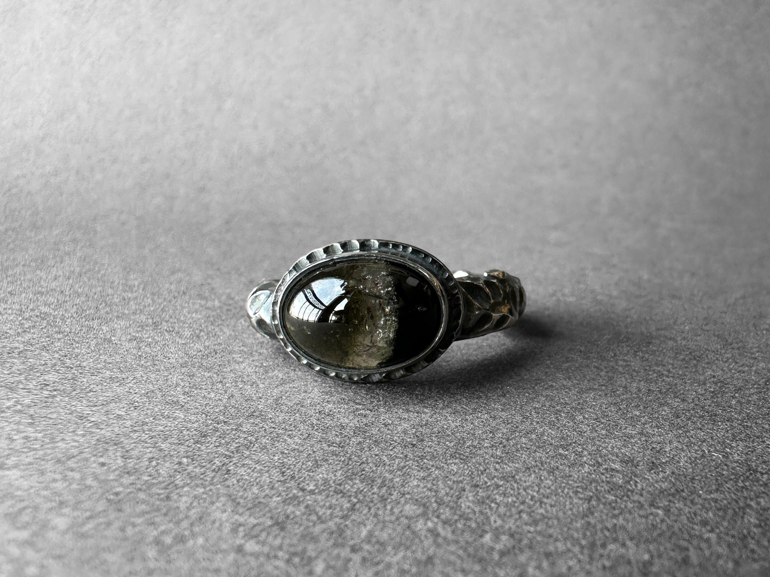 Stunning Tri Color Green Tourmaline Silver Men Ring, Ancient Design Green Chrome Tourmaline Stone Ring Size 10, Special Collection Piece