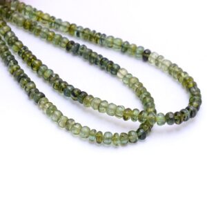 Aaa+ Green Tourmaline 3mm-4mm Smooth Rondelle Beads | 16inch Strand | Natural Multi Green Tourmaline Semi Precious Gemstone Loose Beads Aaa+ Green Tourmaline 3mm-4mm Smooth Rondelle Beads | 16inch Strand | Natural Multi Green Tourmaline Semi Precious Gemstone Loose Beads