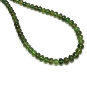 Green Tourmaline Smooth Rondelle Beads, 5 mm to 8.5 mm, Tourmaline Jewelry Making Beads, Plain Tourmaline, 18 Inch Strand, Price Per Strand