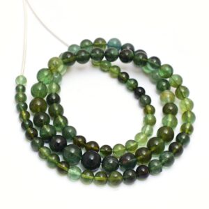 AAA+ Green Tourmaline 5mm-8mm Smooth Round Beads | 20inch Strand | Natural Verdelite Tourmaline Precious Gemstone Loose Sphere Balls Beads AAA+ Green Tourmaline 5mm-8mm Smooth Round Beads | 20inch Strand | Natural Verdelite Tourmaline Precious Gemstone Loose Sphere Balls Beads