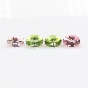 4 Pcs Natural Pink & Green Tourmaline: 3.25 Ct Oval Cut Loose Gemstones 4 Pcs Natural Pink & Green Tourmaline: 3.25 Ct Oval Cut Loose Gemstones