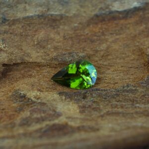 Chrome Green Tourmaline Pear Cut Loose Gemstone from Tanzania - 7x11mm, 1.71ct