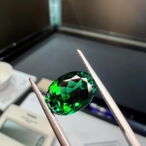 Natural Green Tourmaline Faceted, 4.80 Carat 11.60x9.60x6.30mm, Genuine Tourmaline For Making Jewelry, Loose Gemstone Natural Green Tourmaline Faceted, 4.80 Carat 11.60x9.60x6.30mm, Genuine Tourmaline For Making Jewelry, Loose Gemstone