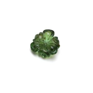 Natural Green Tourmaline Flower Carving Loose Gemstone - 18x18 Mm - Green Tourmaline Flower Carving Smooth Gemstone, 1 Piece Natural Green Tourmaline Flower Carving Loose Gemstone - 18x18 Mm - Green Tourmaline Flower Carving Smooth Gemstone, 1 Piece