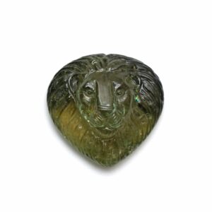 Natural Green Tourmaline Heart Carving Loose Gemstone, 40x40 Mm, Green Tourmaline Heart Carving Loose Gemstone, 1 Piece
