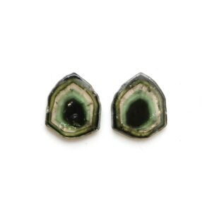 Green Tourmaline Smooth Organic Slice Loose Gemstone , 13x16 Mm, Tourmaline Slice Jewelry Making Gemstone , Pair (2 Pieces) Green Tourmaline Smooth Organic Slice Loose Gemstone , 13x16 Mm, Tourmaline Slice Jewelry Making Gemstone , Pair (2 Pieces)