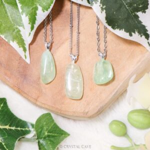 Groene Calciet Ketting Hanger Sterling Zilver - 925 Zilveren Ring Stenen Sieraad Hangertje Kristal Edelsteen Steen Cadeau Mannen Vrouwen