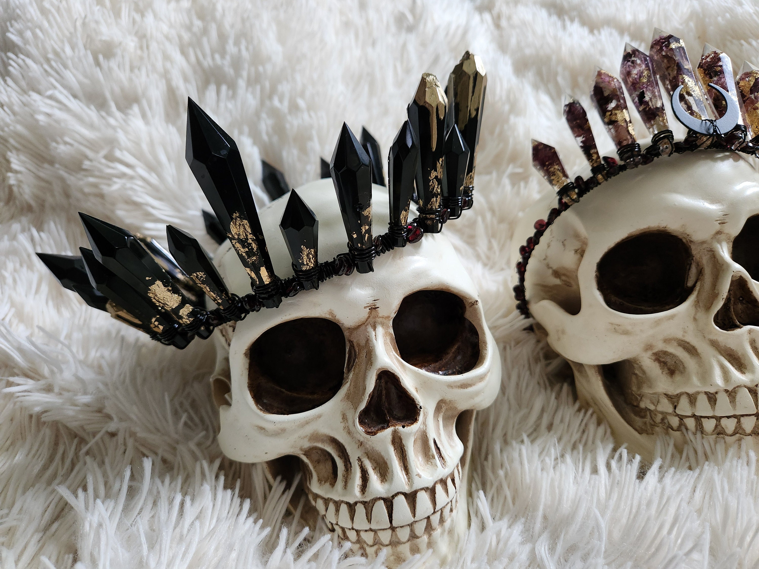 Hades Crown - Mythology Crown - Greek Mythology Hades God Cosplay - Kings Crown -  Goth Crystal Crown - Mens Hades Crown - Renaissance Crown