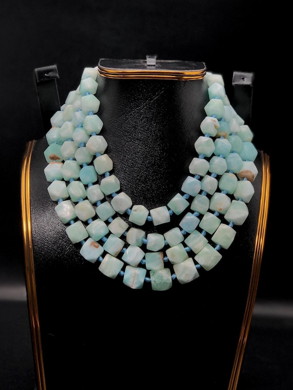 Handmade Caribbean Calcite Bead Necklace – Healing Crystal Gemstone