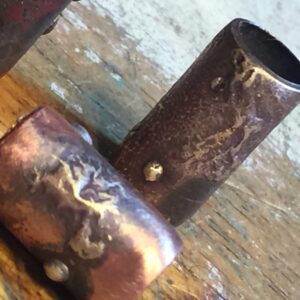 Handmade Copper & Sterling Silver Dread Bead - 10mm Handmade Copper & Sterling Silver Dread Bead - 10mm