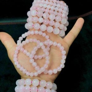 Handmade Pink Calcite Bracelet: Natural Gemstone Stretchy Bracelet Handmade Pink Calcite Bracelet: Natural Gemstone Stretchy Bracelet