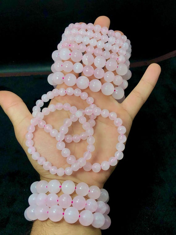 Handmade Pink Calcite Bracelet: Natural Gemstone Stretchy Bracelet Handmade Pink Calcite Bracelet: Natural Gemstone Stretchy Bracelet