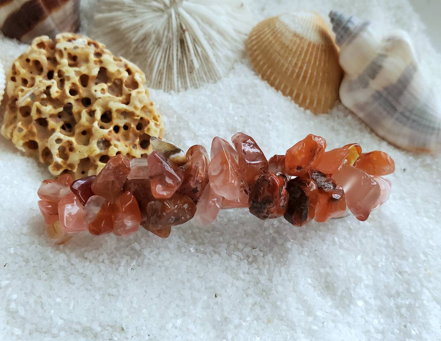 Handmade Red Agate Barrette – Natural Stone Hair Clip- Boho Hair Clip- Earthy Gemstone Accessory- Red Agate Hair Jewelry Handmade Red Agate Barrette – Natural Stone Hair Clip- Boho Hair Clip- Earthy Gemstone Accessory- Red Agate Hair Jewelry