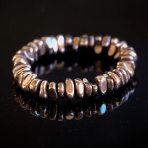 Bronze Chunky Hematite 12mm Thick Nugget Stretch Bracelet