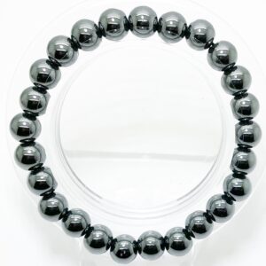 Hematite Chakra Attraction Bead Elastic Cord Handmade Beaded Bracelet for Men & Women Bracelet - PGB133