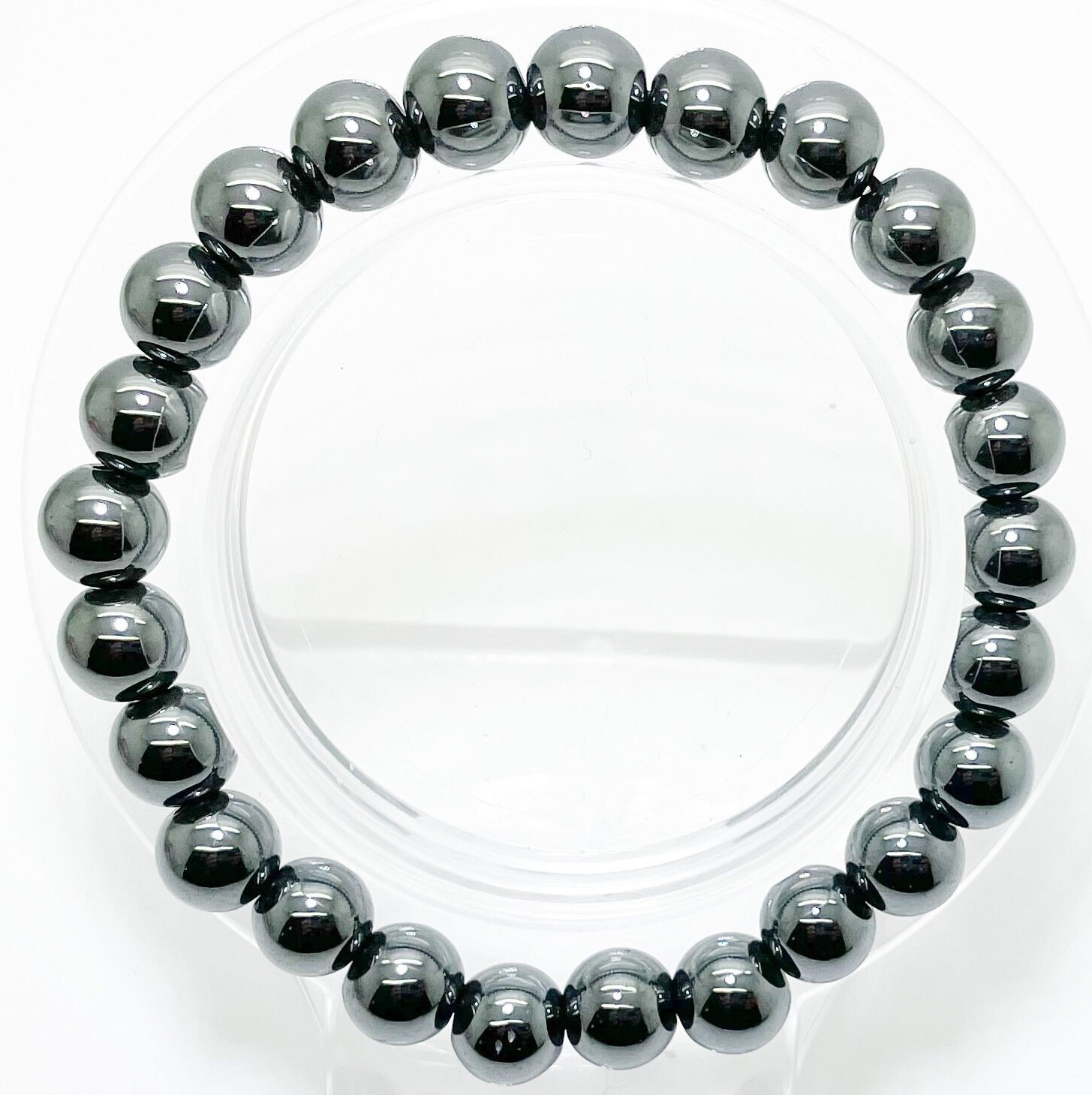 Hematite Chakra Attraction Bead Elastic Cord Handmade Beaded Bracelet For Men & Women Bracelet - Pgb133