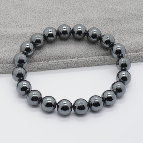 Non-magnetic Hematite Bracelets Women Bracelets Men Bracelets Stone Bracelet 4mm 6mm 8mm 10mm 12mm 8''