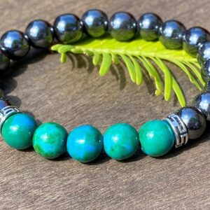 Quantum Quattro and Hematite, 8mm, Healing Stone Bracelet or Anklet!
