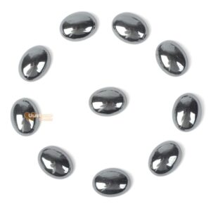 16mm Hematite Gemstone Oval Flatback CAB Cabochon