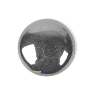 25mm Hematite round flatback cab cabochon