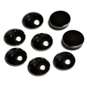 4pc - Cabochons Pierre - Hematite Rond 10mm - 4558550005281