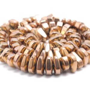 12x5mm Bronze Hematite Gemstone Nugget Loose Beads 15.5 Inch Full Strand (80000183-a42)