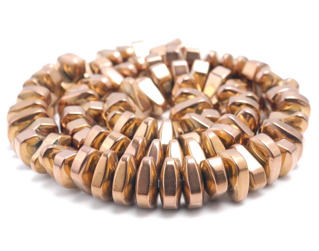 12x5mm Bronze Hematite Gemstone Nugget Loose Beads 15.5 Inch Full Strand (80000183-a42)