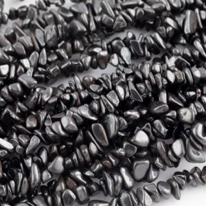 30" Natural Hematite Chips Beads 6mm - 8mm - 32 inch Strand Gemstone Beads 30" Natural Hematite Chips Beads 6mm - 8mm - 32 inch Strand Gemstone Beads