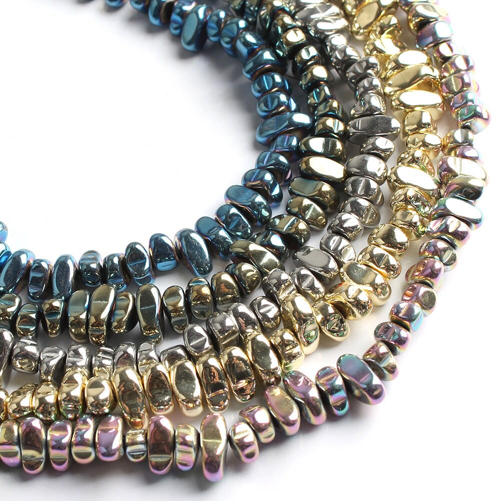 4-8mm Hematite Jewelry Making Loose Beads,diy Handmade Hematite Nugget Beads,one Strand 15",5 Strands 4-8mm Hematite Jewelry Making Loose Beads,diy Handmade Hematite Nugget Beads,one Strand 15",5 Strands