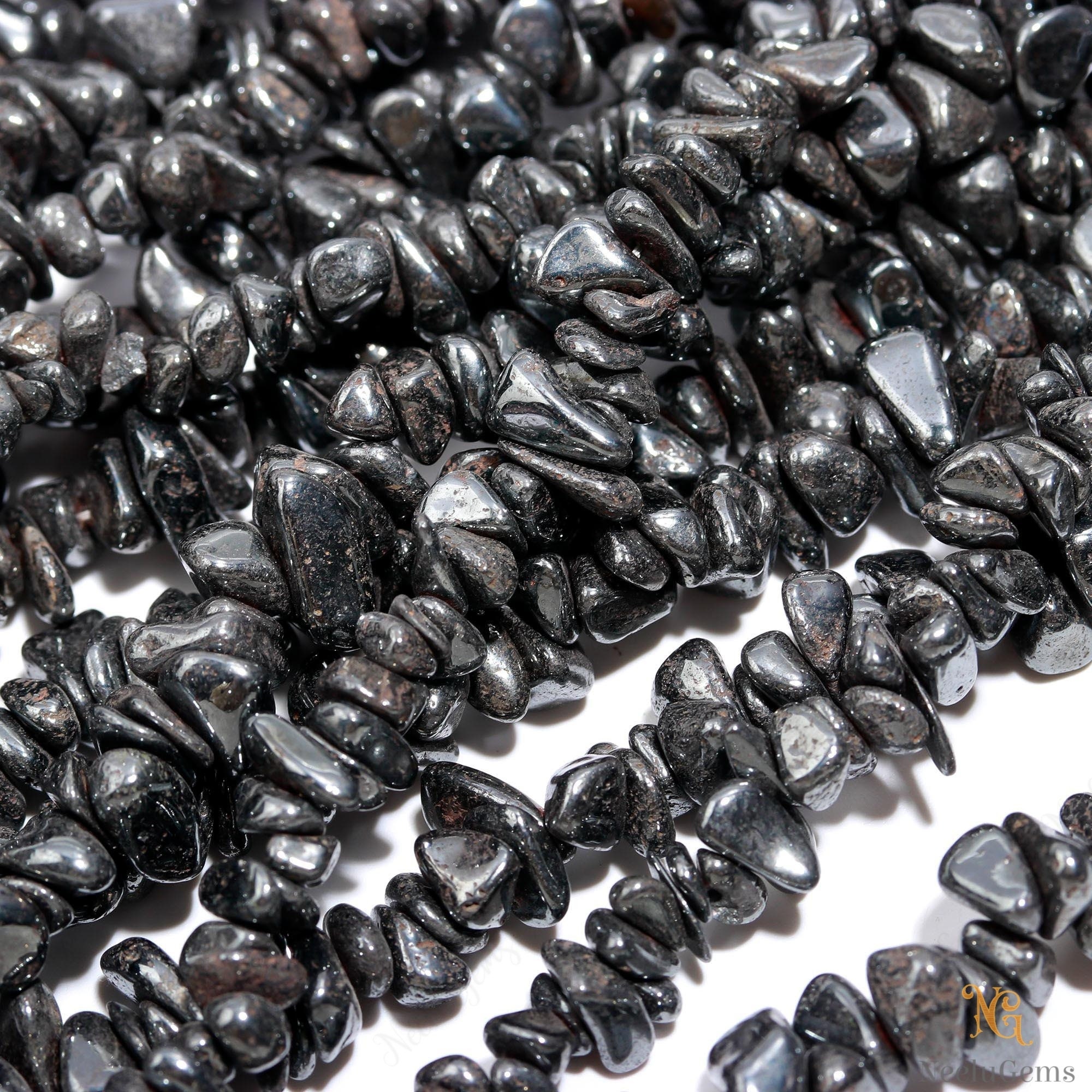 Aaa+ Hematite Gunmetal Uncut Chip Beads,natural Hematite Gunmetal Raw Rough Nugget Chips,34" Gemstone Beads For Handmade Jewelry