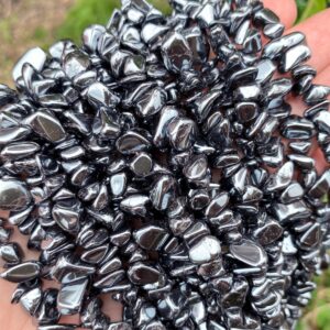 Full 32' Natural Hematite 5~10mm Size Chip Beads,bracelets/neckalce For Jewelry Making Beads,gemstone Freeform Chip Nugget Beads.