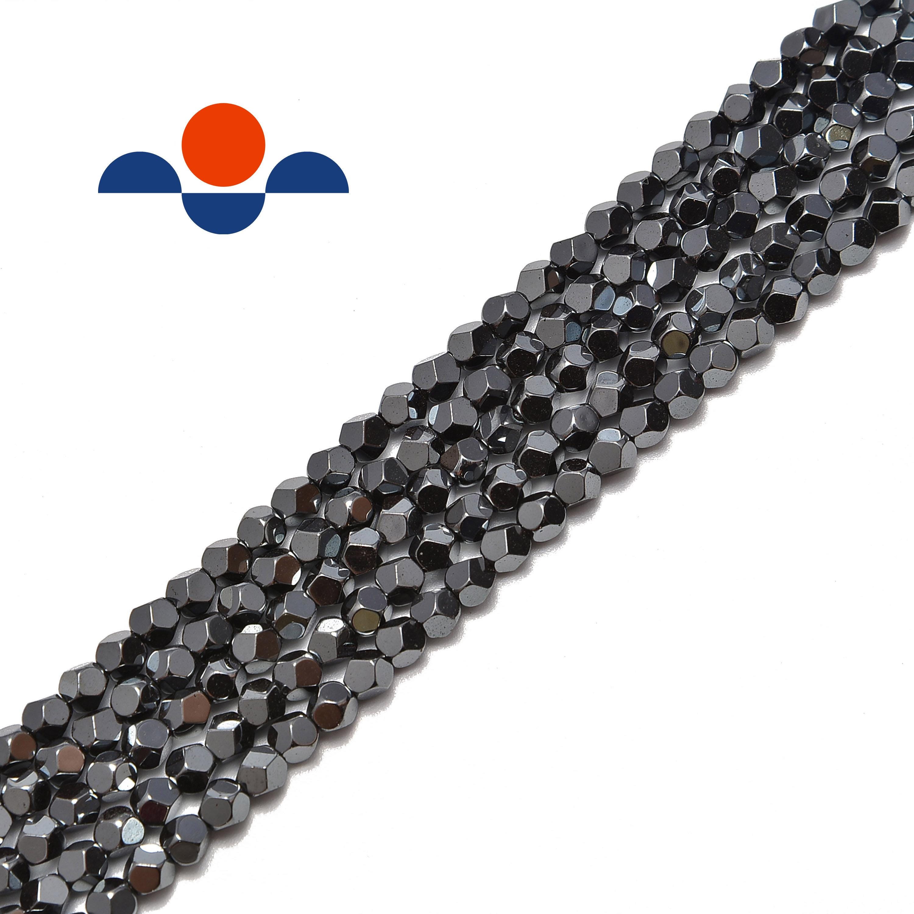 Natural Gray Hematite Star Cut Nugget Beads 4mm 15.5" Strand Natural Gray Hematite Star Cut Nugget Beads 4mm 15.5" Strand
