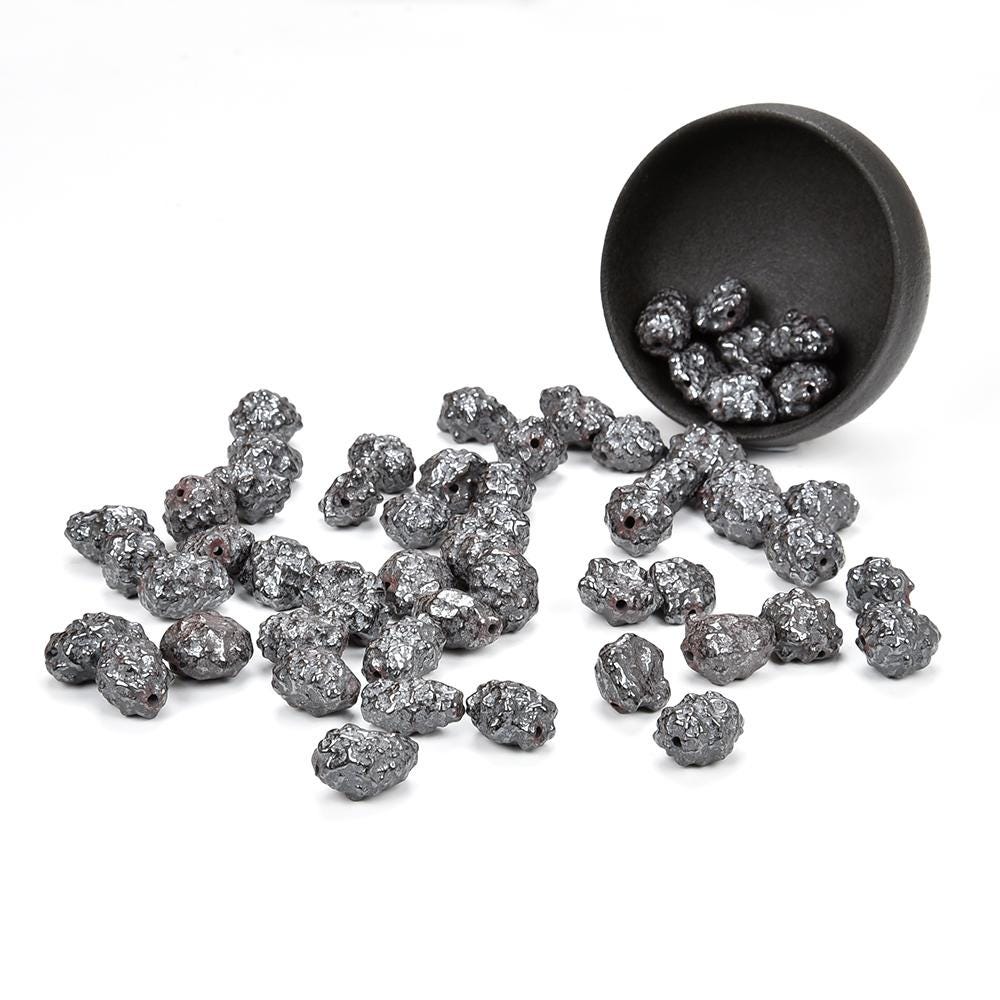 Natural Rough Hematite Gemstone 8-12mm 12-15mm Irregular 6 Beads(s33)