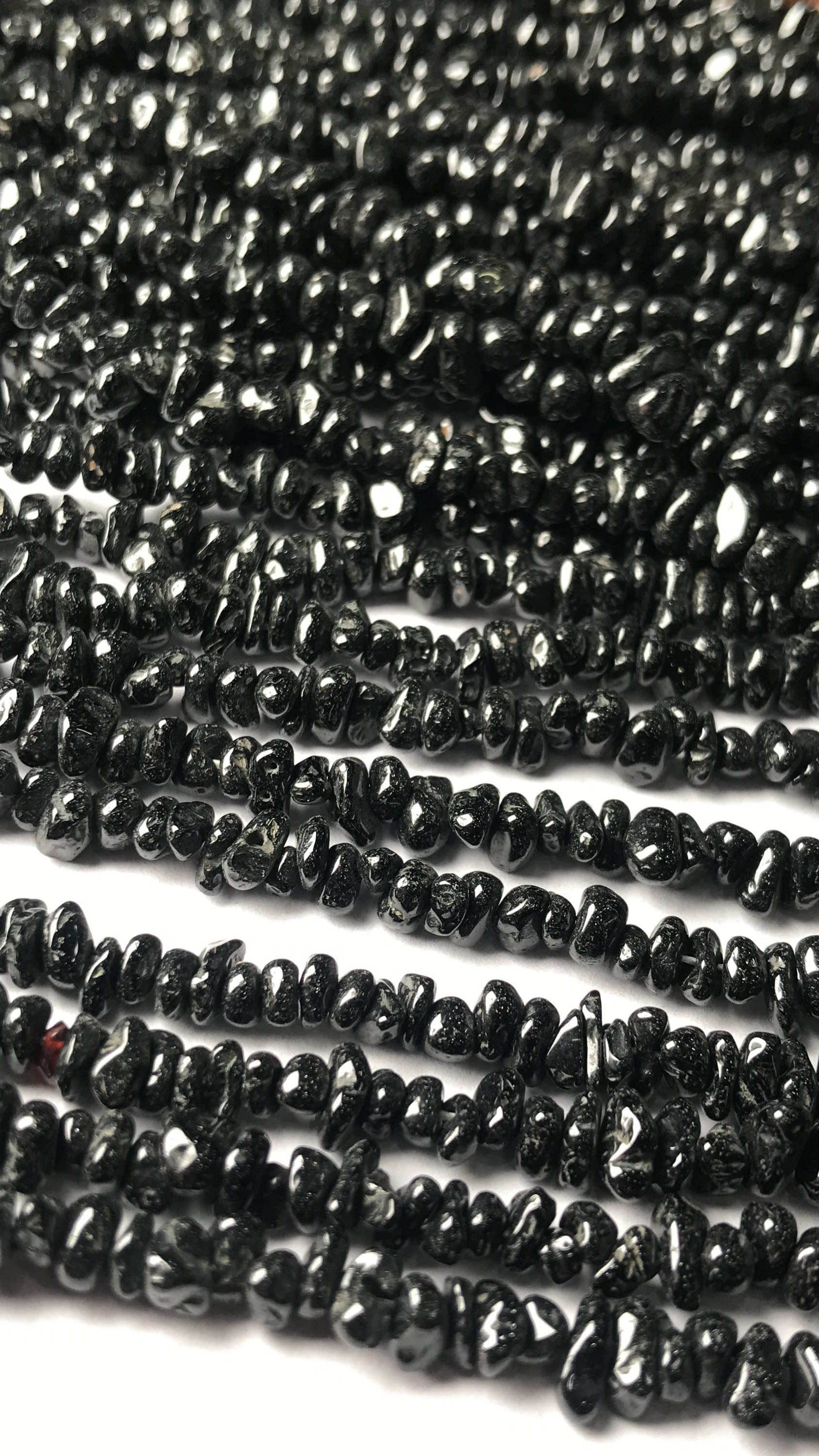 Hematite Smooth Uncut Gemstone Beads, Hematite Chips, 34 Inches Long Uncut Strand, Polish Beads, Uncut For Jewelry, Wholesale Beads Hematite Smooth Uncut Gemstone Beads, Hematite Chips, 34 Inches Long Uncut Strand, Polish Beads, Uncut For Jewelry, Wholesale Beads