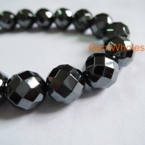 15.5“ 6mm/8mm Hematite Round 64 Faceted Beads, Silver Black Metal Color Gemstone, Man Style Stone, High Quality Diy Jewelry Beads 15.5“ 6mm/8mm Hematite Round 64 Faceted Beads, Silver Black Metal Color Gemstone, Man Style Stone, High Quality Diy Jewelry Beads