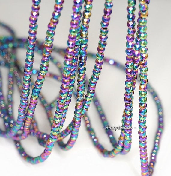 2mm Titanium Rainbow Hematite Gemstone Rainbow Faceted Round Loose Beads 15.5 Inch Full Strand Lot 1,2,6,12 And 50 (90191586-148) 2mm Titanium Rainbow Hematite Gemstone Rainbow Faceted Round Loose Beads 15.5 Inch Full Strand Lot 1,2,6,12 And 50 (90191586-148)