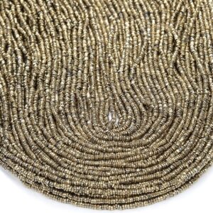 2x1mm Light Gold Hematite Gemstone Faceted Rondelle 2x1mm Loose Beads 15 inch Full Strand (80017090-784) 2x1mm Light Gold Hematite Gemstone Faceted Rondelle 2x1mm Loose Beads 15 inch Full Strand (80017090-784)