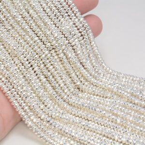 4x2mm Titanium Silver Hematite Gemstone Silver Faceted Rondelle Loose Beads 15.5 inch Full Strand LOT 1,2,6,12 and 50 (80006026-483) 4x2mm Titanium Silver Hematite Gemstone Silver Faceted Rondelle Loose Beads 15.5 inch Full Strand LOT 1,2,6,12 and 50 (80006026-483)