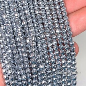 5mm Silver Hematite Gemstone Silver Faceted Round 5mm Loose Beads 16 inch Full Strand LOT 1,2,6,12 and 50 (90182531-396) 5mm Silver Hematite Gemstone Silver Faceted Round 5mm Loose Beads 16 inch Full Strand LOT 1,2,6,12 and 50 (90182531-396)