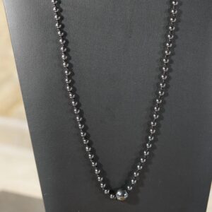 Hematite Necklace • Claspless Necklace • 4mm • 6mm • 24-50in • Necklace For Men • Boyfriend Gift • A4941 Hematite Necklace • Claspless Necklace • 4mm • 6mm • 24-50in • Necklace For Men • Boyfriend Gift • A4941
