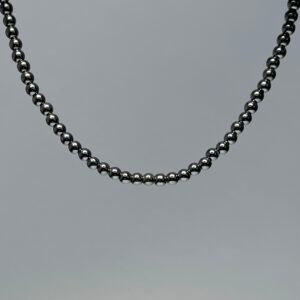 Hematite Crystal Choker Necklace: 18 Inch Handmade Gemstone Choker