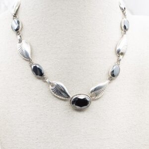 Danecraft Vintage Sterling Silver Hematite Leaf Necklace Danecraft Vintage Sterling Silver Hematite Leaf Necklace